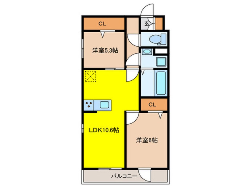 間取図 D-room国芳