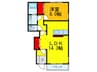 アルドーレ　トゥレ 1LDKの間取り