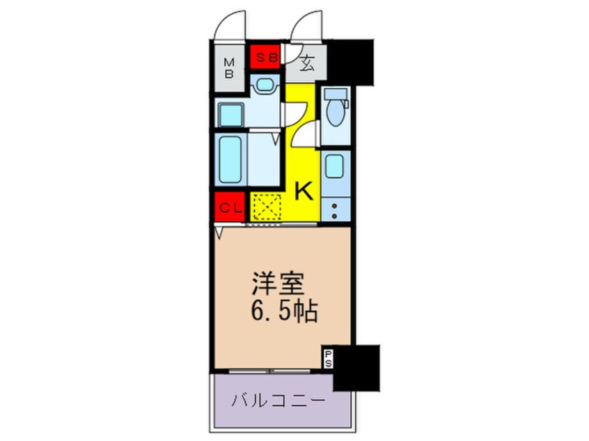 間取図 ﾚｼﾞｭｰﾙｱｯｼｭ天王寺舟橋(602)