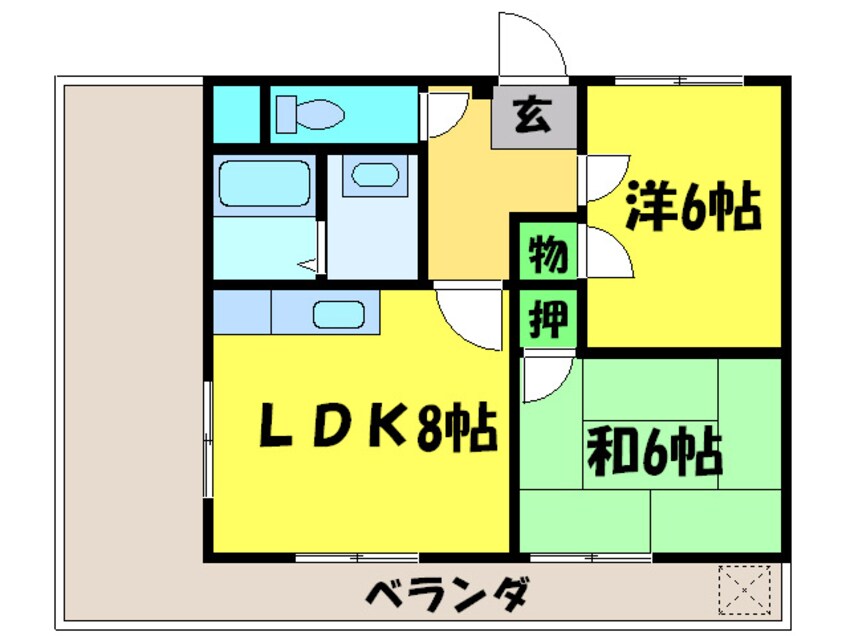 間取図 アルビー鳳