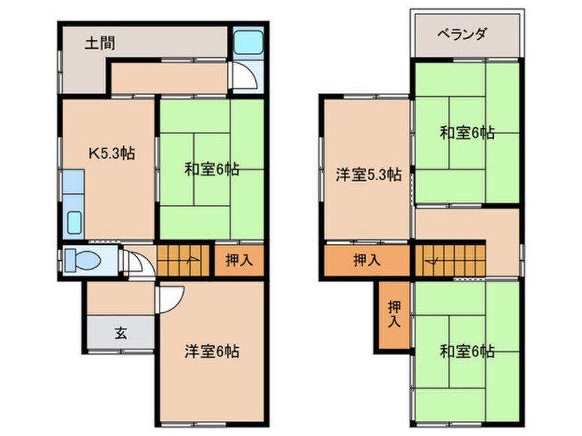 間取図 小倉町山際一戸建