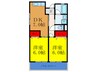 ハイツＹ＆Ｍ 2DKの間取り