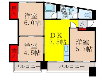 間取図 吹田朝日マンション