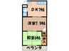 富尾ハイツ 2DKの間取り