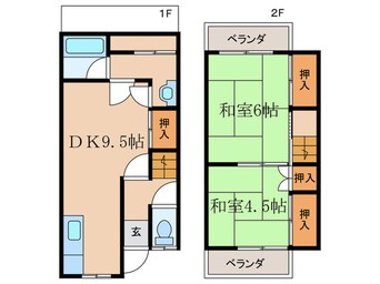 間取図 小倉町南堀池貸家