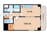 シャインロ－ヤル 1DKの間取り