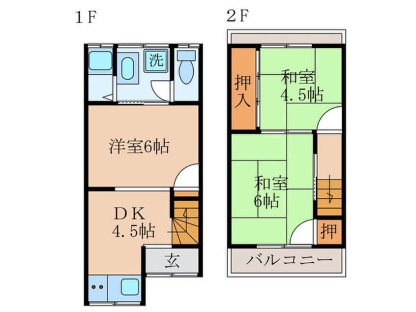 間取図 小倉町南堀池貸家