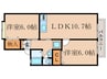 セジュ－ル久宝寺 2LDKの間取り