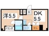 宮本マンション 1DKの間取り