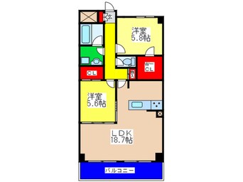 間取図 レジディア玉造