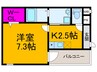 仮）フジパレス百舌鳥八幡 1Kの間取り