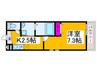 仮）フジパレス百舌鳥八幡 1Kの間取り