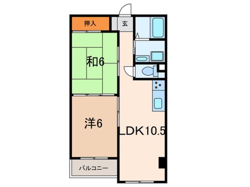 間取図 ル・ボアール芦屋（402）