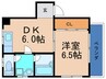 朝日橋ハイツ 1DKの間取り