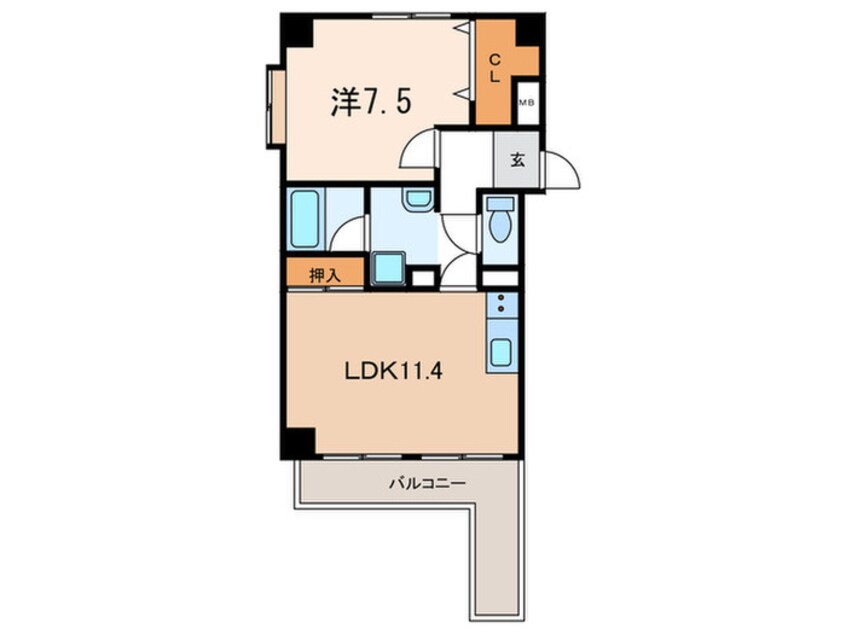 間取図 カ－ム鷹取