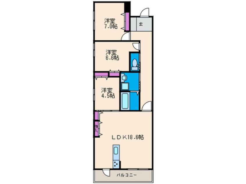 間取図 ハイツ鷹野