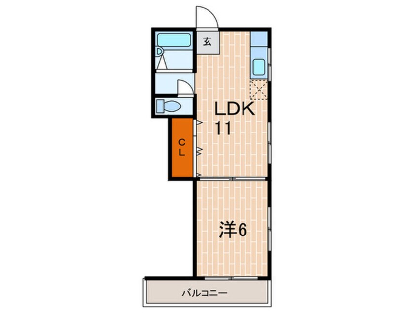 間取図 ニュ－朝霧マンション