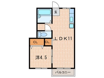 間取図 ニュ－朝霧マンション
