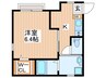 ソレイユⅢ Ｋ．Ｓ 1Kの間取り