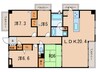 甲子園四番町ﾊﾟｰｸﾊｳｽ（101） 4LDKの間取り