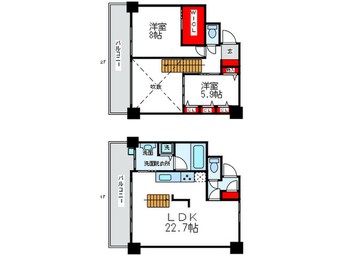 間取図 ＭＡＴＳＵＹＡ　ＴＯＷＥＲ