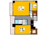 松屋タワー 1LDKの間取り