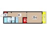 パレロワイヤル三笠 1Kの間取り