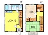 翠ケ丘メゾネット 2LDK+Sの間取り