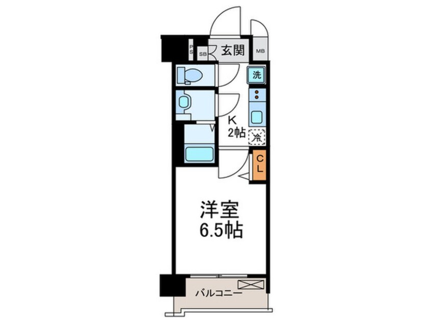 間取図 ﾌﾟﾚｻﾝｽ THE KYOTO 新町通(1107)