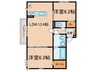 D-ROOM大久保 2LDKの間取り