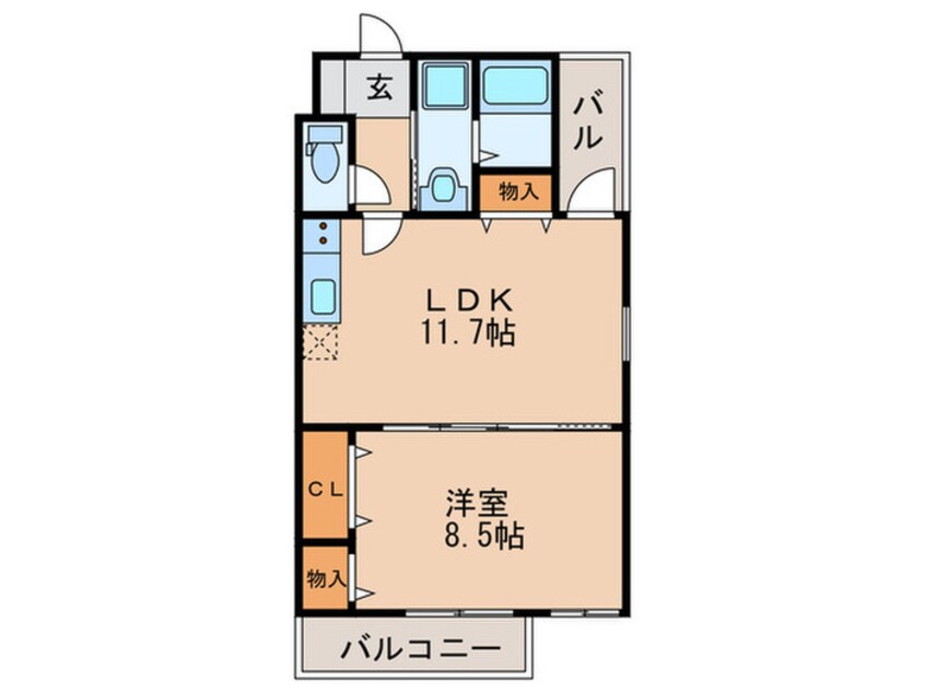 間取図 フジパレス今川Ⅲ番館