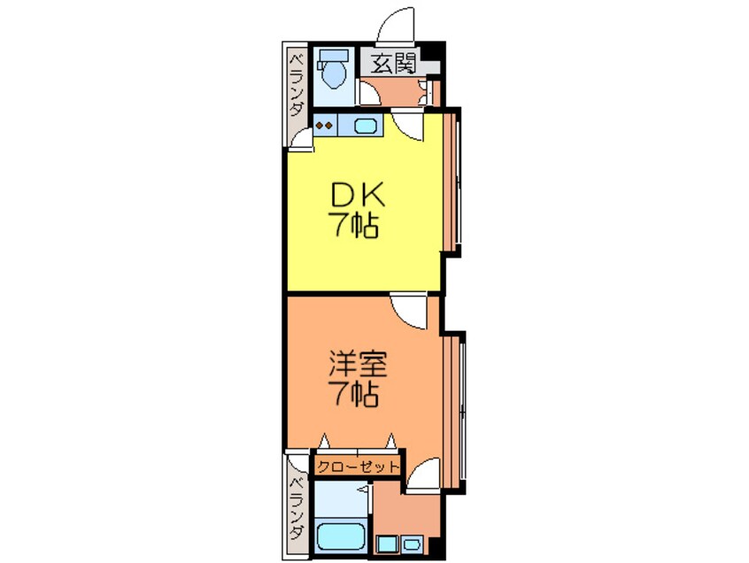 間取図 ｸﾞﾘ-ﾝﾋﾟｱ緑町