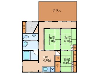 間取図 千里丘東１丁目平屋