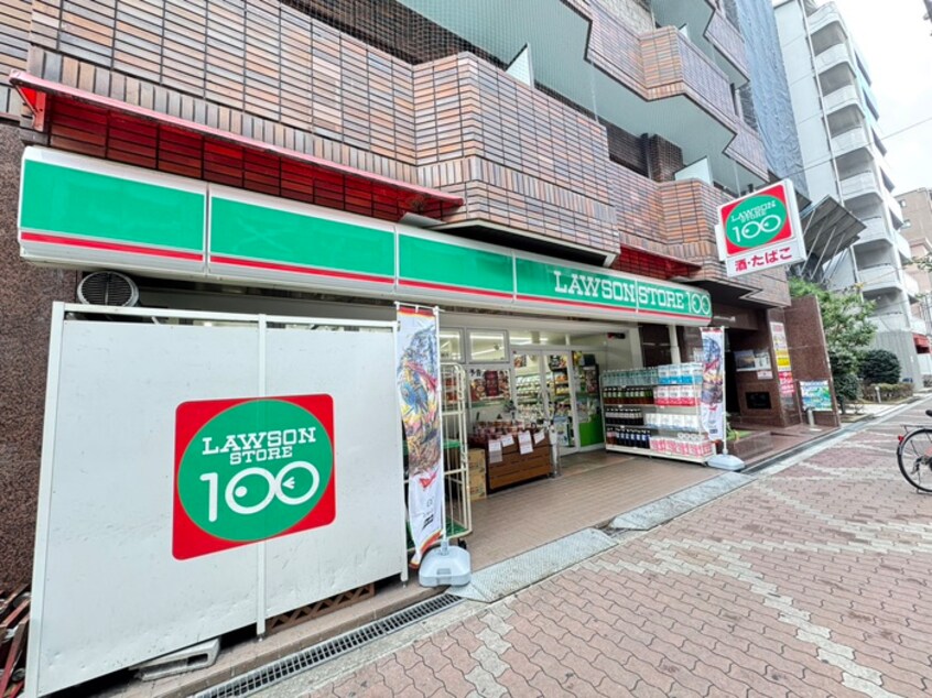 ローソンストア100 住吉苅田店(コンビニ)まで450m プレミアムテラスあびこ