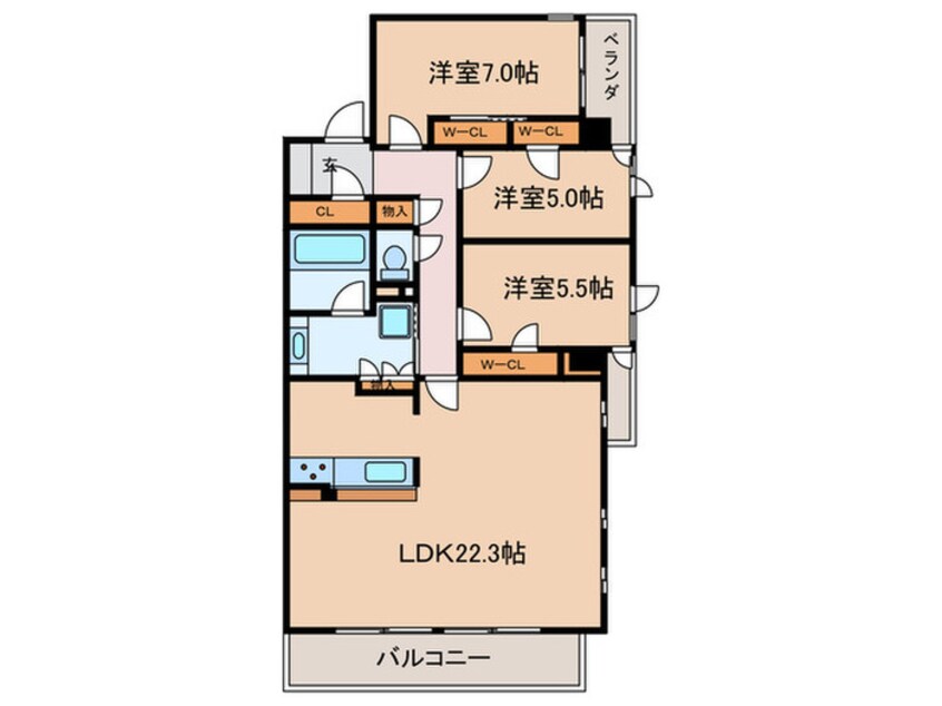 間取図 プラウド枚方（314）