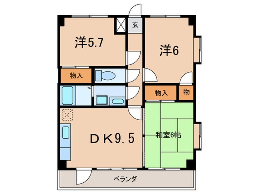 間取図 ジ－ク甲子園口Ⅰ