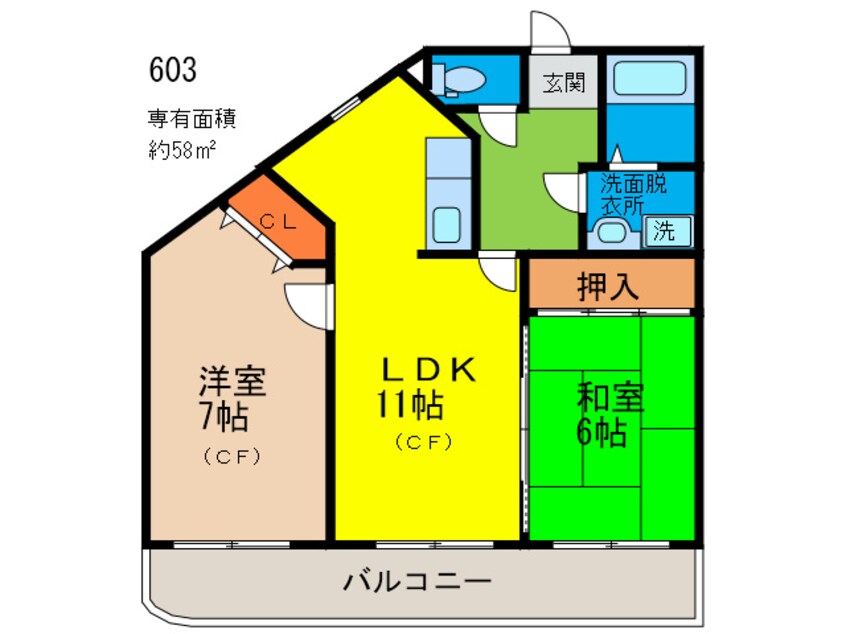 間取図 ロ－レル蛍池