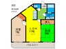 ロ－レル蛍池 2LDKの間取り