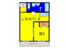 ALEGRIA諏訪ノ森 1LDKの間取り