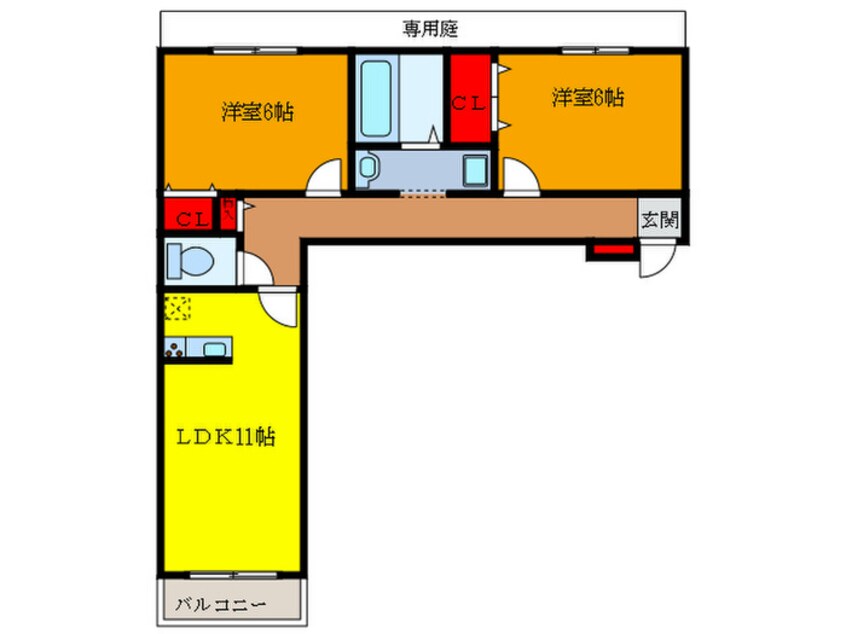 間取図 カーサカメリア