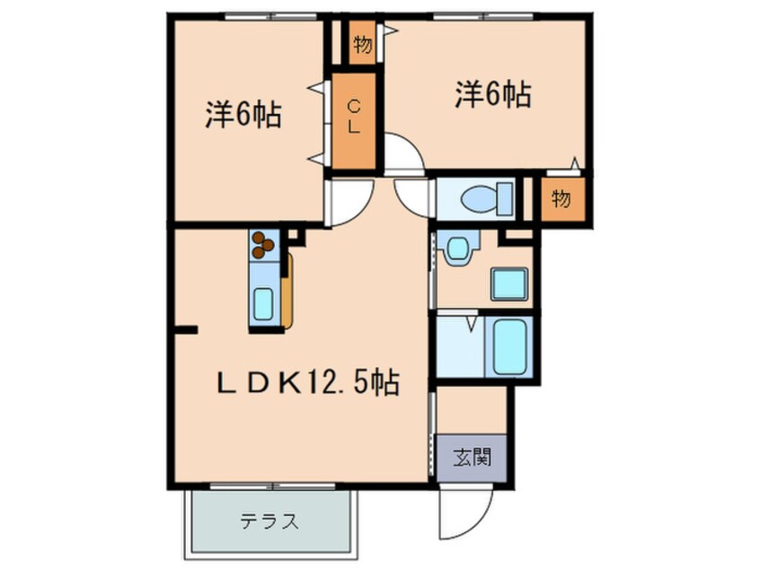 間取図 モンソレ－ユＡ棟