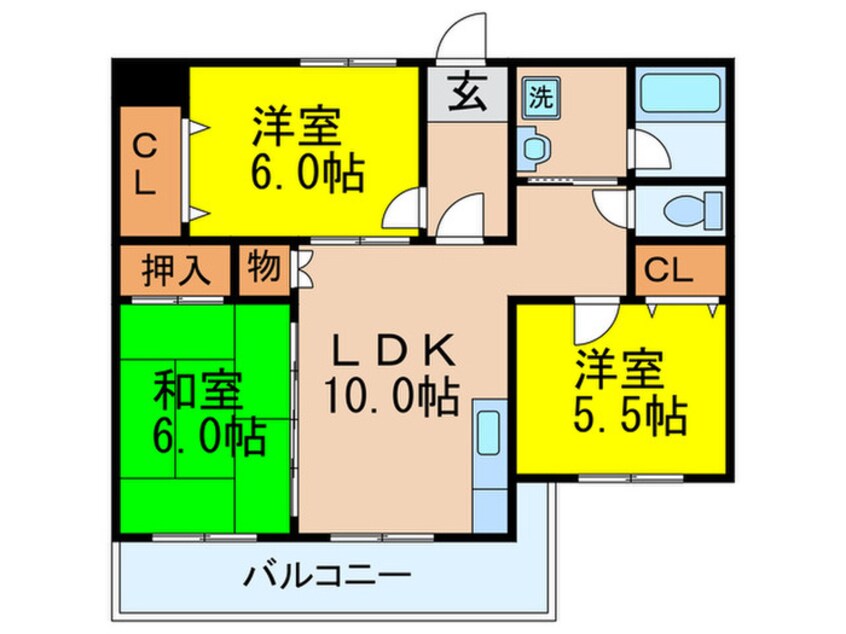 間取図 ロゴ緑地