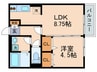 サ－キディット 1LDKの間取り