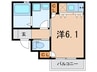 グランメール中原通 1Rの間取り
