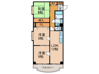 間取図 ヒルトン清水谷（パートⅣ）