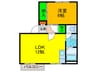 山本ハイツ 1LDKの間取り
