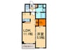 フレシ－ル 1LDKの間取り