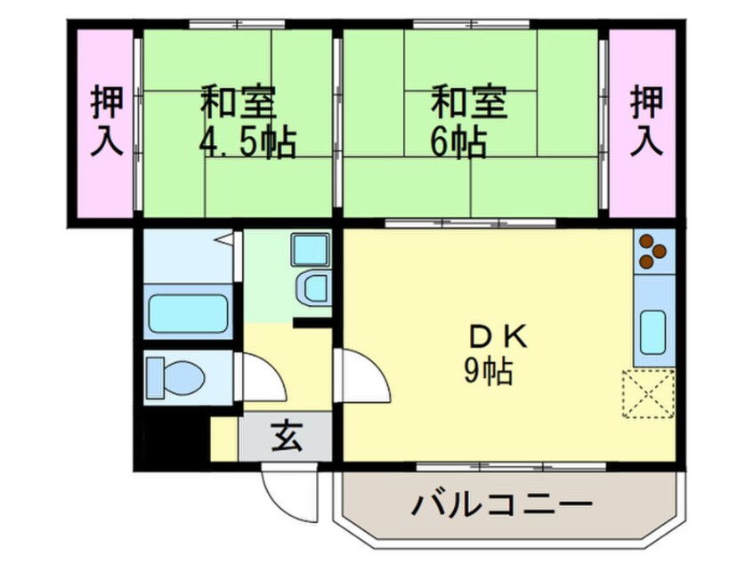 間取図 SSハイツ今福