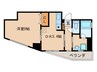 ハ－モニアス西大路 1DKの間取り