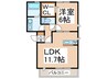 バレンシア 1LDKの間取り
